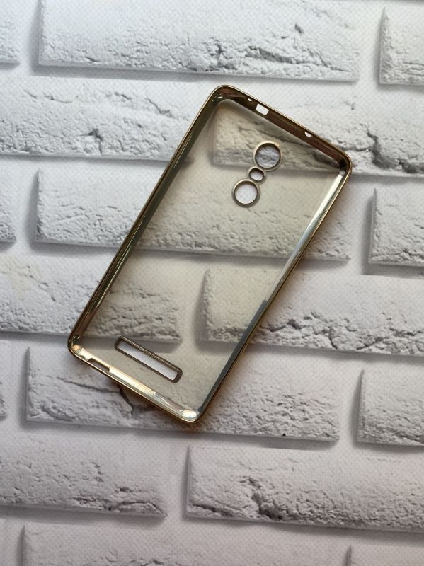 Силіконовий чохол із золотим обідком для Xiaomi Redmi Note 3 / Note 3 Pro Золотий