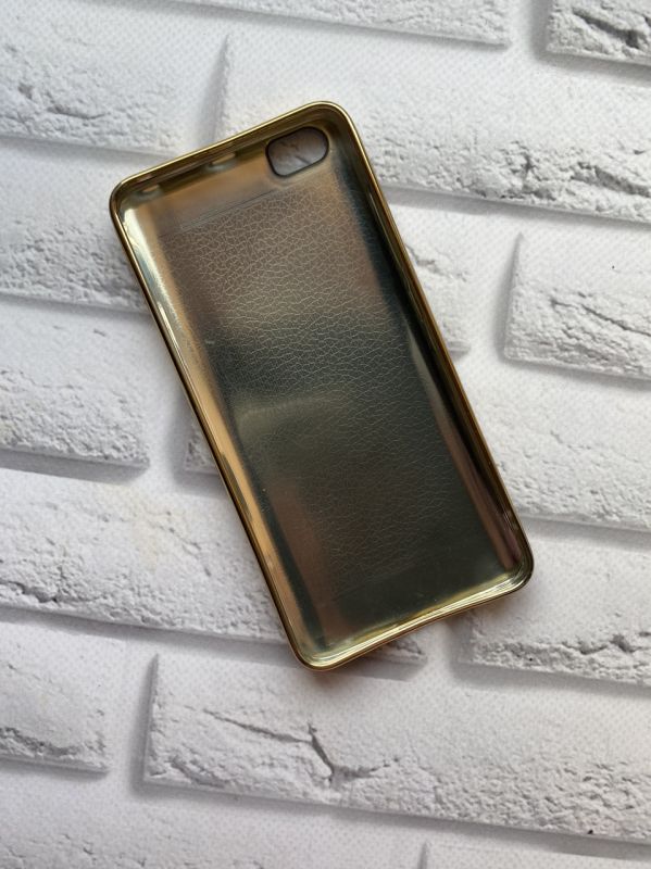 Силіконовий чохол із тисненням для Xiaomi Mi 5 З золотим обідком. Чорний