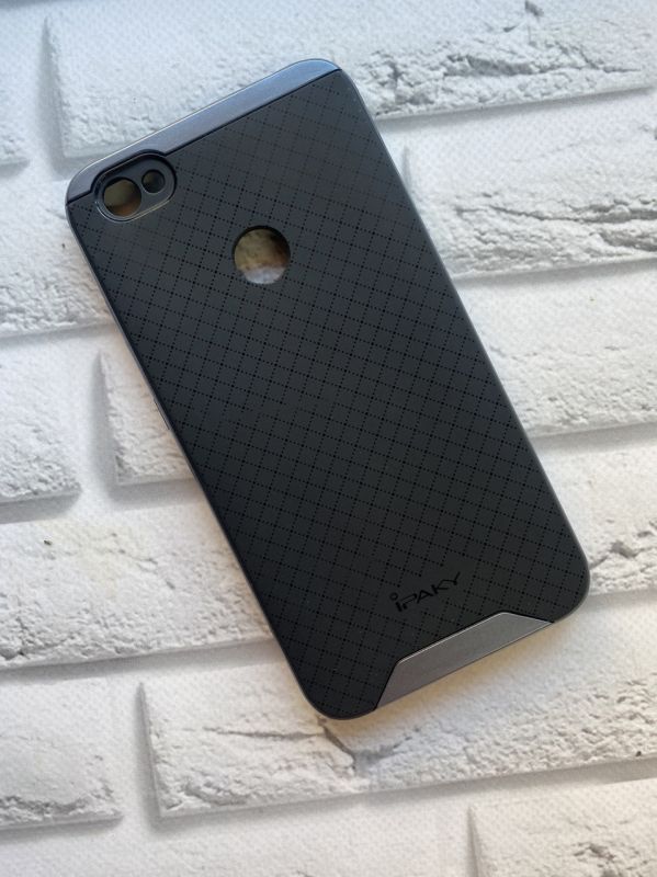 Силіконовий чохол Ipaky із сірим бампером для Xiaomi Redmi Note 5A Чорний