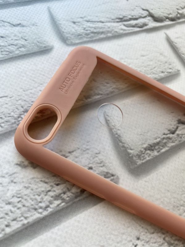 Силіконовий прозорий чохол Auto Focus для Xiaomi Redmi Note 5A Рожевий