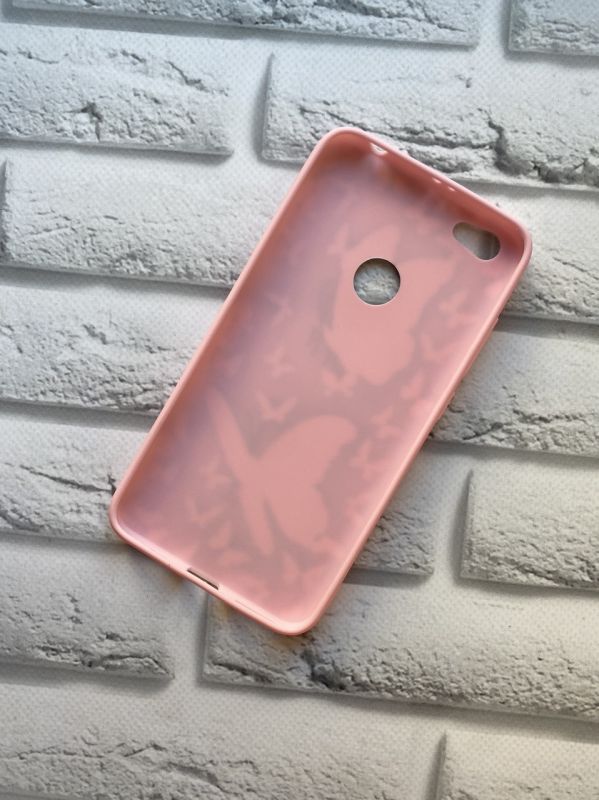 Силіконовий чохол з малюнком та камінням для Xiaomi Redmi Note 5A Метелики на рожевому