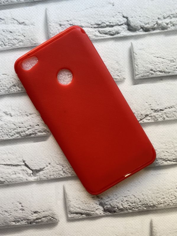 Силіконовий чохол для Xiaomi Redmi Note 5A Карбоновий. Червоний