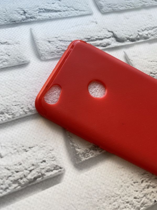 Силіконовий чохол для Xiaomi Redmi Note 5A Карбоновий. Червоний