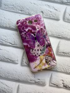 Силіконовий чохол з малюнком для Samsung J3 Prime / J3(2017) Версія для США Метелик фіолетовий