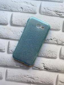 Силіконовий чохол для Samsung J3 Prime / J3(2017) Версія для США Блискучий голубий