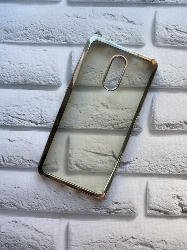 Силіконовий чохол із золотим обідком для Xiaomi Redmi Pro Срібний