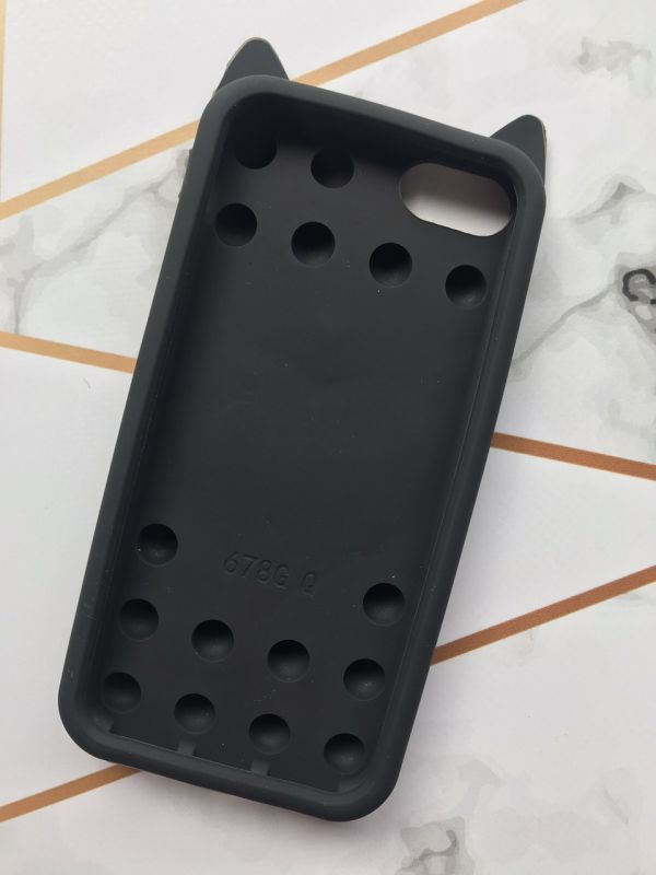 Чохол Попит Антистрес Поп-Іт Pop It на iPhone 6/6s Котик з сердечком Чорний