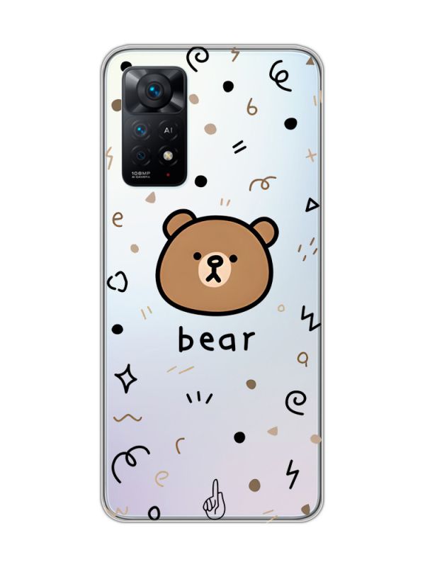 Прозорий чохол на Xiaomi Redmi Note 11 Pro Ведмедик (принт 76)