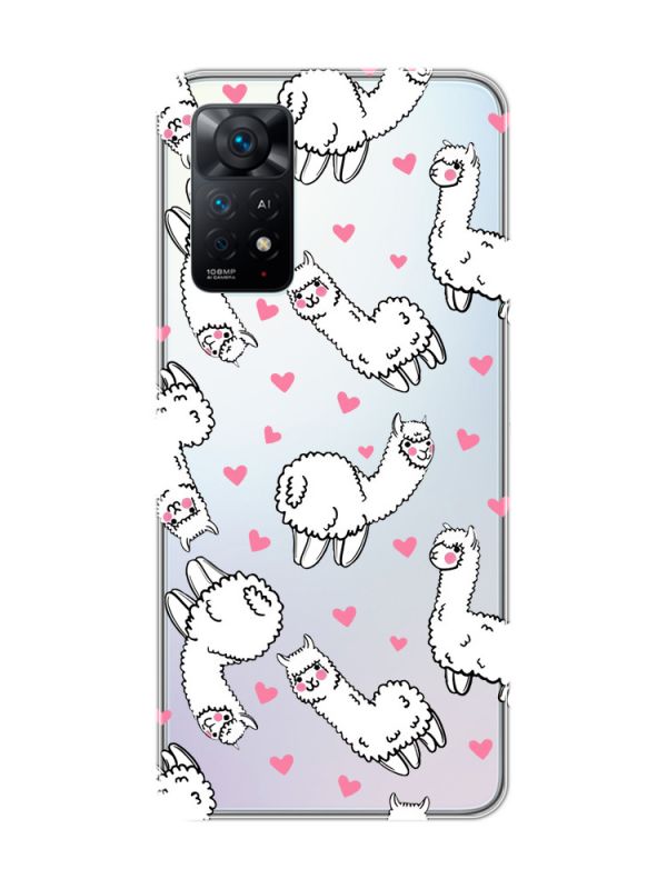 Прозорий чохол на Xiaomi Redmi Note 11 Pro дизайн Лами (принт 95)