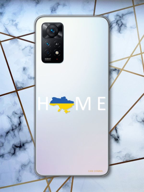 Прозорий чохол на Xiaomi Redmi Note 11 Pro Дім Україна (патріотичний принт 73)
