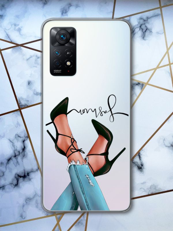 Прозорий чохол на Xiaomi Redmi Note 11 Pro Ніжки (принт 60)
