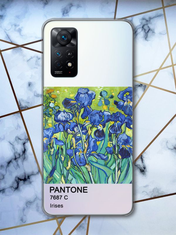 Прозорий чохол на Xiaomi Redmi Note 11 Pro Іриси (принт 75)