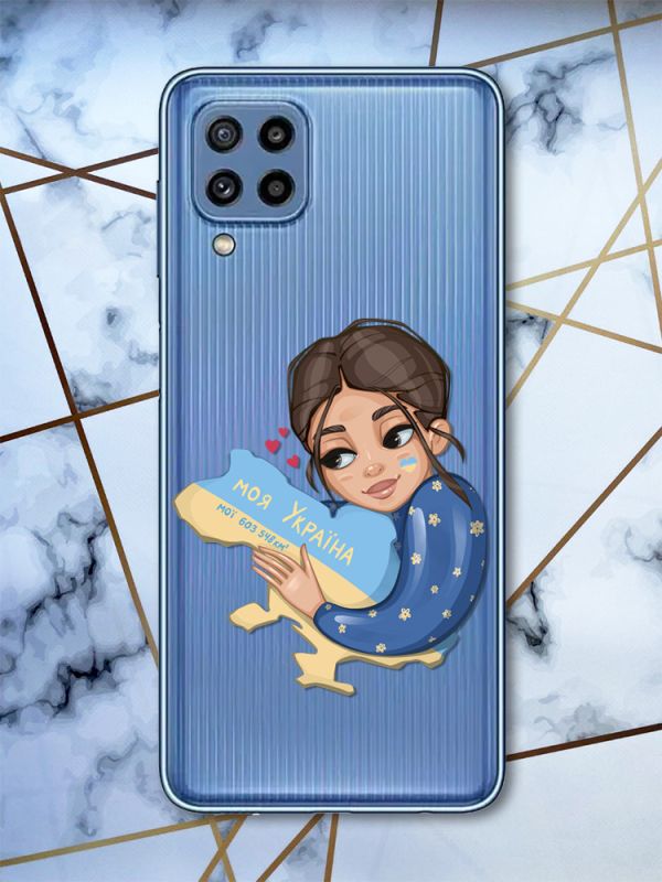 Прозорий чохол для Samsung Galaxy M32/A22 4G Моя Україна (патріотичний принт 2)