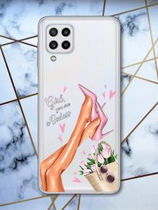 Прозорий чохол Samsung Galaxy M32 / M22 / A22 4G Ніжки (принт 62)