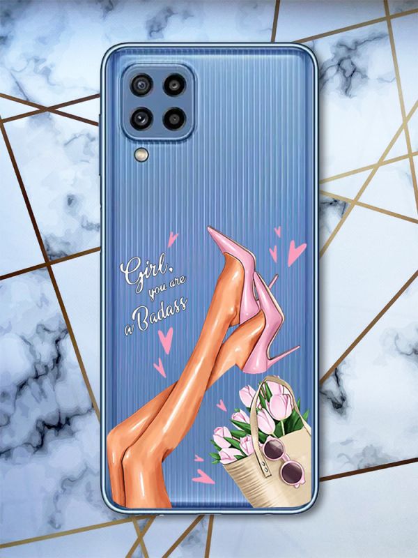 Прозорий чохол Samsung Galaxy M32 / M22 / A22 4G Ніжки (принт 62)