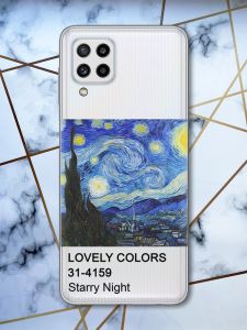 Прозорий чохол Samsung Galaxy M32 / M22 / A22 4G Зоряна ніч (принт 74)