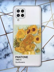 Прозорий чохол Samsung Galaxy M32 / M22 / A22 4G Соняшники (принт 81)