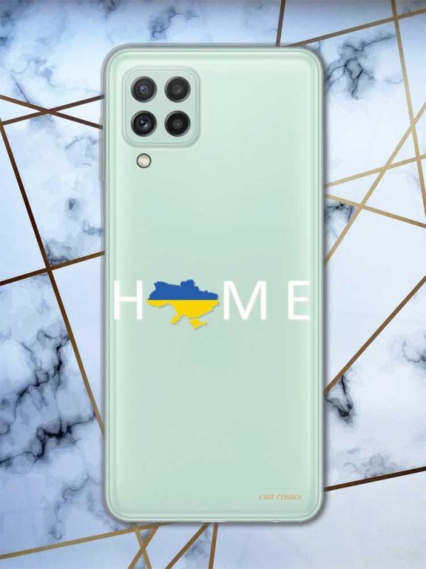 Прозорий чохол Samsung Galaxy M32 / M22 / A22 4G Дім Україна (патріотичний принт 73)