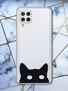 Прозорий чохол Samsung Galaxy M32 / M22 / A22 4G Кішечка (принт 119)