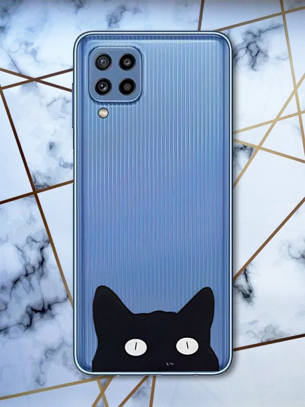 Прозорий чохол Samsung Galaxy M32 / M22 / A22 4G Кішечка (принт 119)