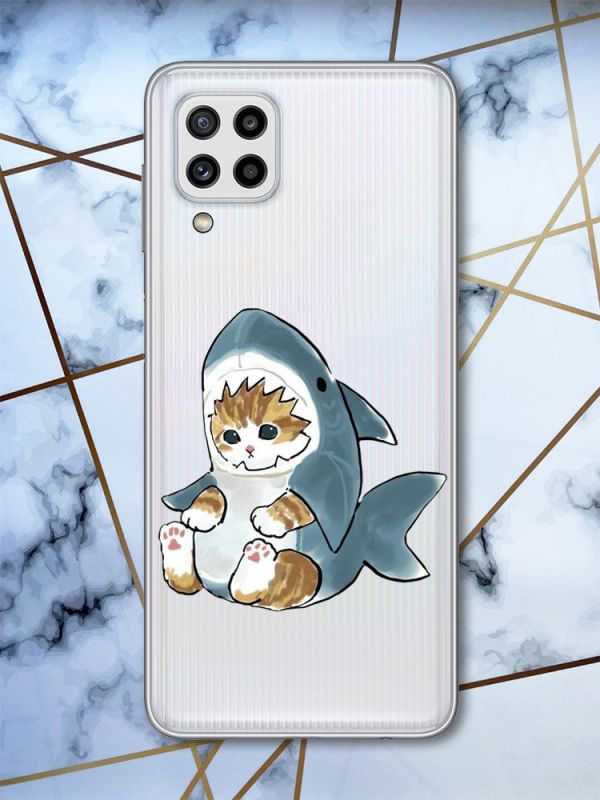 Прозорий чохол Samsung Galaxy M32 / M22 / A22 4G Кошеня (принт 120)