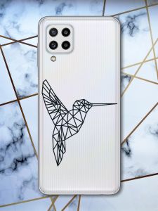 Прозорий чохол Samsung Galaxy M32 / M22 / A22 4G Колібрі (принт 122)