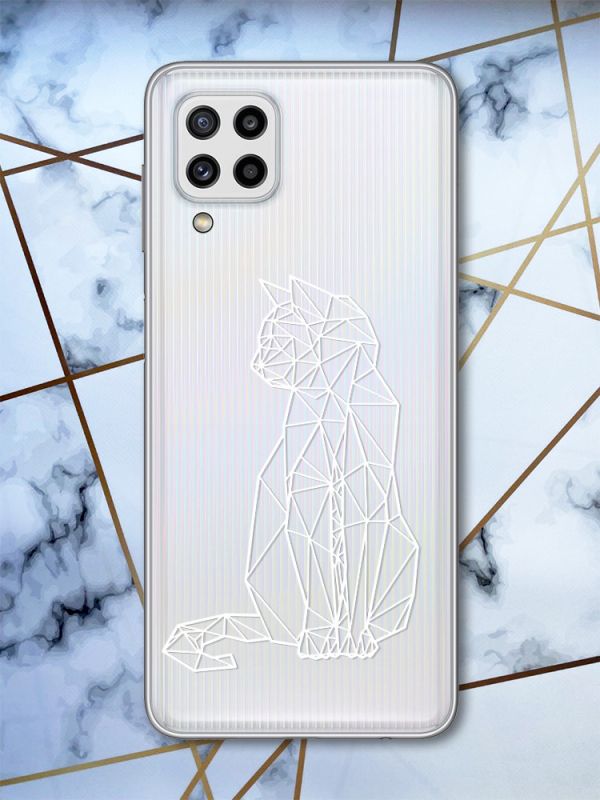 Прозорий чохол Samsung Galaxy M32 / M22 / A22 4G Кішечка (принт 125)
