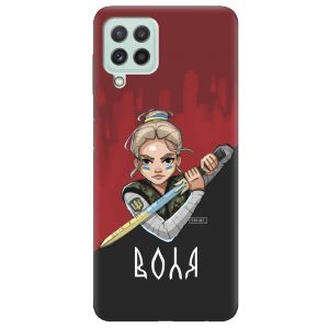 Чохол Samsung Galaxy M32 / M22 / A22 4G Українська захисниця (патріотичний принт 171)