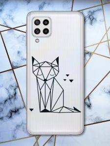 Прозорий чохол Samsung Galaxy M32 / M22 / A22 4G Лисиця (принт 126)