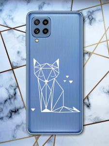 Прозорий чохол Samsung Galaxy M32 / M22 / A22 4G Лисиця (принт 127)