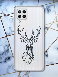 Прозорий чохол Samsung Galaxy M32 / M22 / A22 4G Олень (принт 128)
