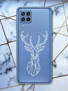 Прозорий чохол Samsung Galaxy M32 / M22 / A22 4G Олень (принт 129)