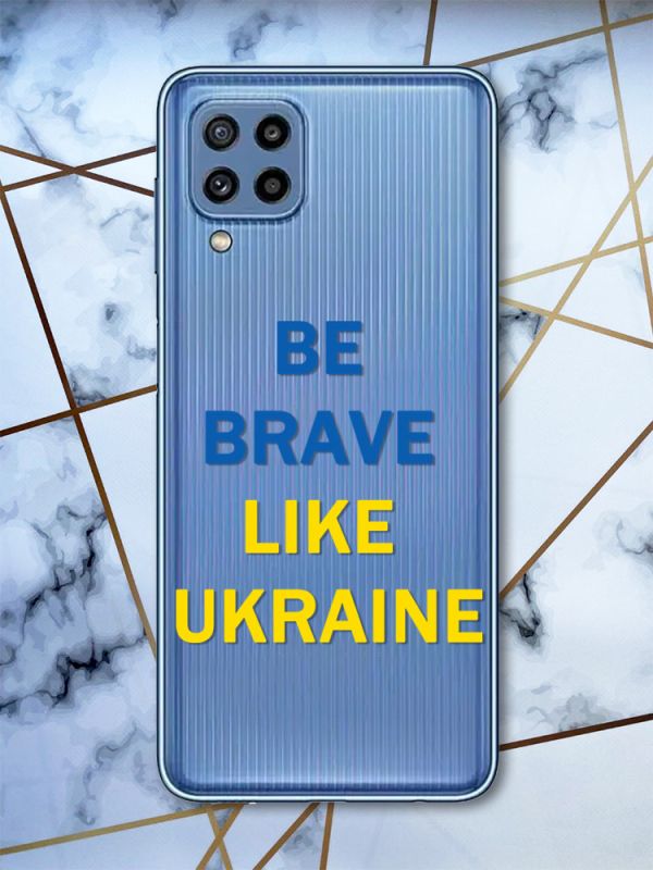 Прозорий чохол для Samsung Galaxy M32 / M22 / A22 4G Сміливість (патріотичний принт 5)