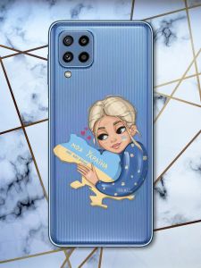 Прозорий чохол на Samsung Galaxy M32 / M22 / A22 4G Моя Україна (патріотичний принт 24)