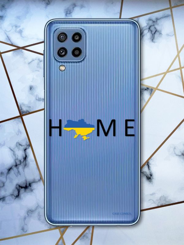 Прозорий чохол на Samsung Galaxy M32 / M22 / A22 4G Дім Україна (патріотичний принт 72)