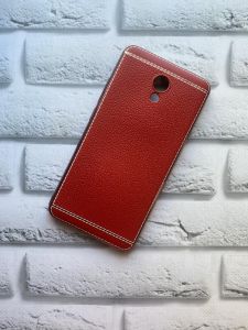 Силіконовий чохол з тисненням і золотим обідком для Meizu M5 Note Червоний