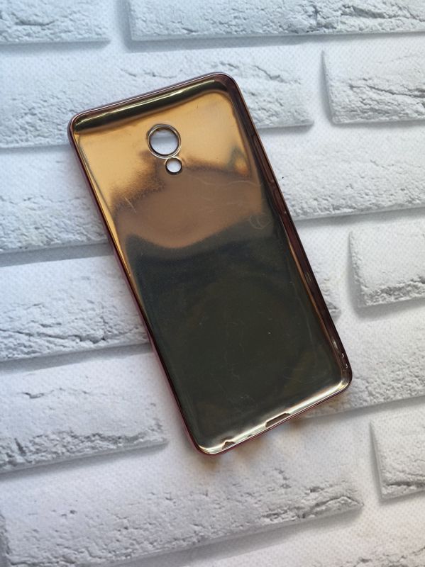 Силіконовий чохол з тисненням і золотим обідком для Meizu M5 Note Червоний