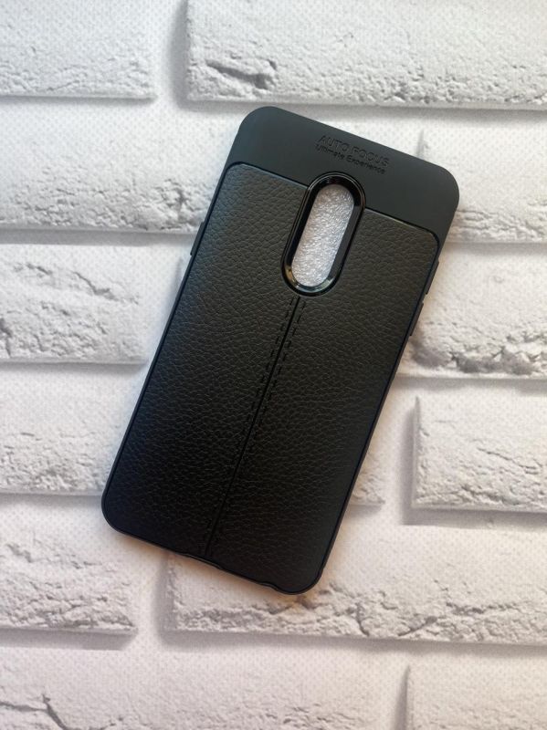 Силіконовий чохол з тисненням Meizu 15 Auto Focus Чорний