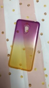 Cиликоновий чохол для Meizu M3s Градієнт фіолетово-жовтий