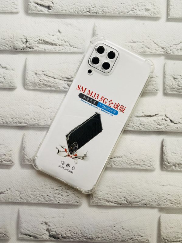 Силіконовий прозорий чохол із потовщеними кутами для Samsung M33 5G