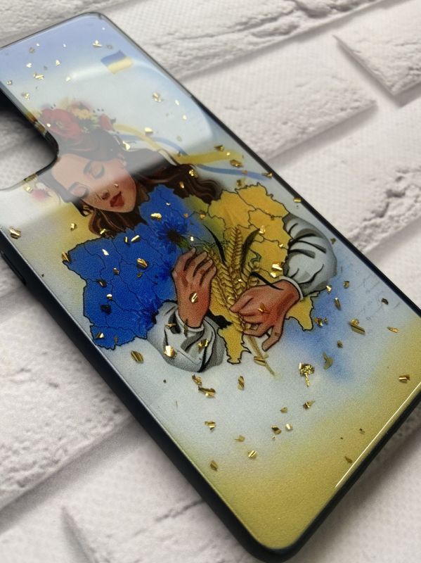 Силіконовий чохол із блискітками для Samsung Galaxy S20 FE Україна в руках