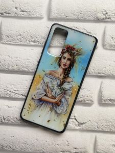 Силіконовий чохол із блискітками для Samsung Galaxy S20 FE Українка