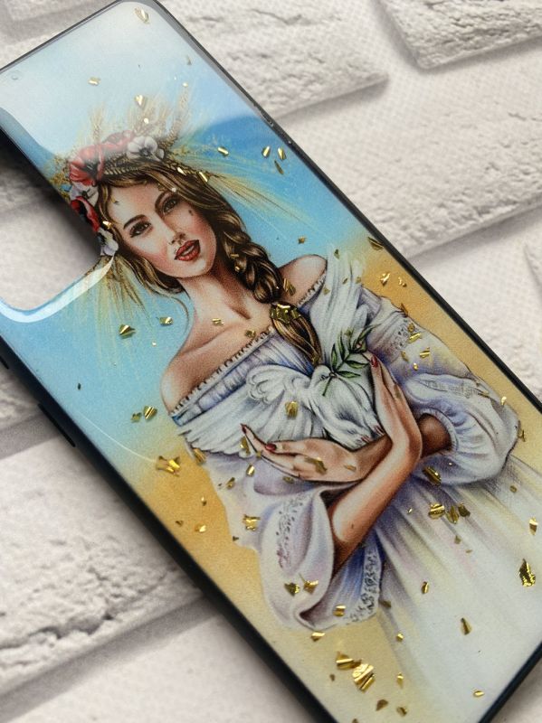 Силіконовий чохол із блискітками для Samsung Galaxy S20 FE Українка