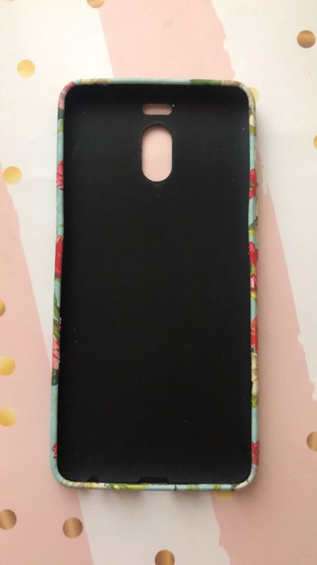 Силіконовий матовий чохол для Meizu M6 Note Квіти на зеленому