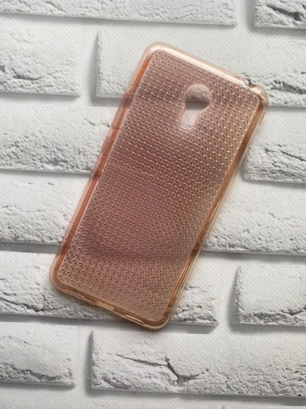 Силіконовий чохол для Meizu MX 6 Блискуча сітка. Рожевий