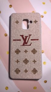 Силіконовий чохол із тканинною обшивкою для Samsung Galaxy A8 Plus 2018 A730 Луї Віттон