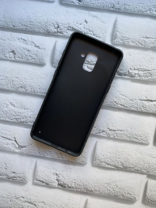 Силіконовий чохол із тканинною вишивкою для Samsung Galaxy A8 Plus 2018 A730 Пантера рожева