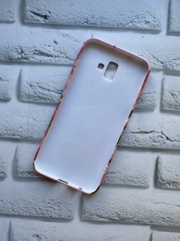 Силіконовий матовий чохол із малюнком на Samsung Galaxy J6 Plus Дрібні квіти на білому