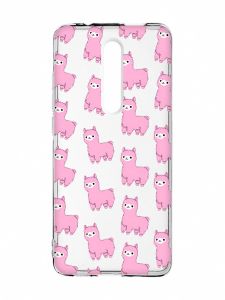 Прозорий чохол на Xiaomi Mi 9T / K20 Лами рожеві (принт 101)