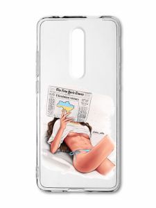 Прозорий чохол на Xiaomi Mi 9T / K20 Дівчина з газетою (принт 31)